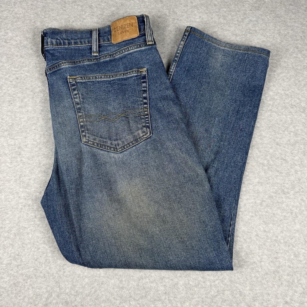 Denizen Levi's 218 Men 38x30 Straight Fit Jeans Medium Wash Mud Wash Blue Denim
